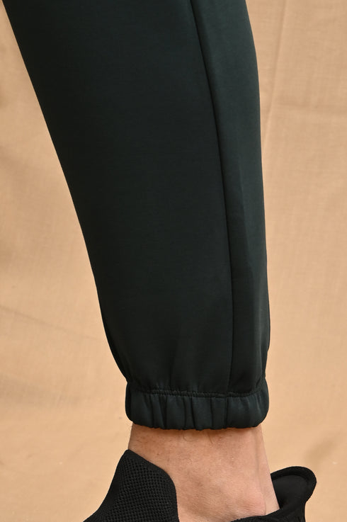 Ankle Length Jogger In Forest Green