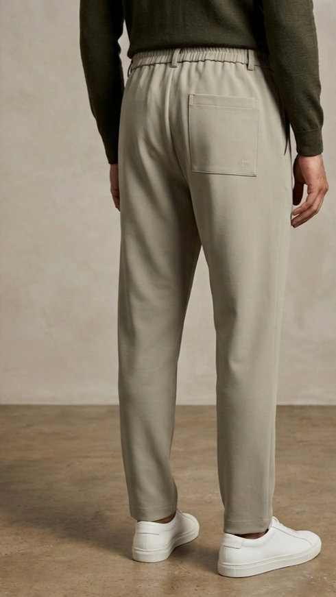 Smart-Casual Slacks - Muted Sage Green