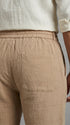 Stretchable Linen Pants- Tan