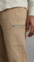 Stretchable Linen Pants- Tan