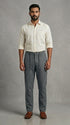 Stretchable Linen Pants- Slate Gray