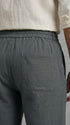 Stretchable Linen Pants- Slate Gray