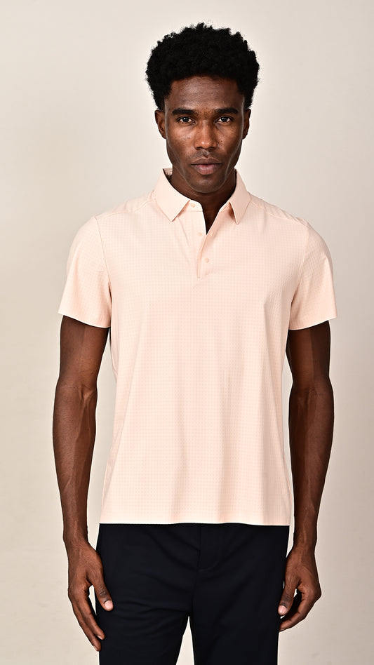 Self Chex Polo - Soft Ecru