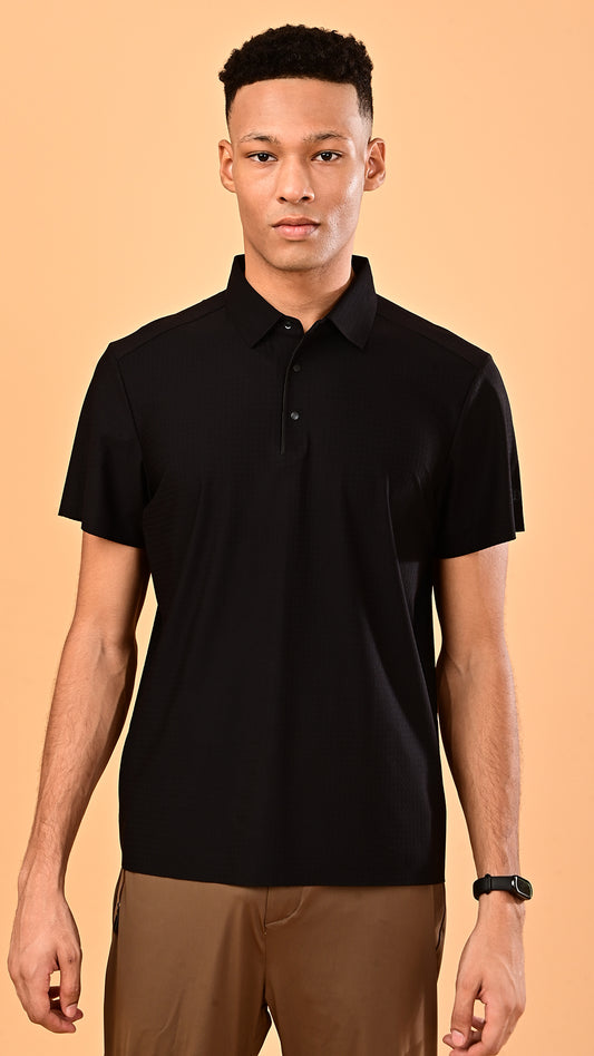Self Chex Polo - Black