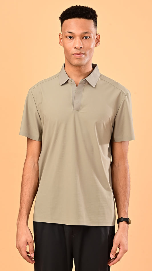 Waffle Polo- Sand Beige