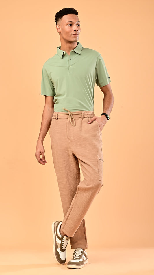 Stretchable Linen Pants- Tan