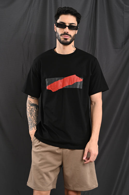 Mercerized Cotton Slim Fit Tee In Jet Black