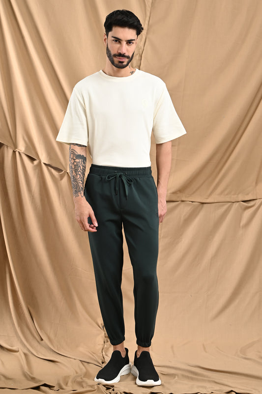 Ankle Length Jogger In Forest Green